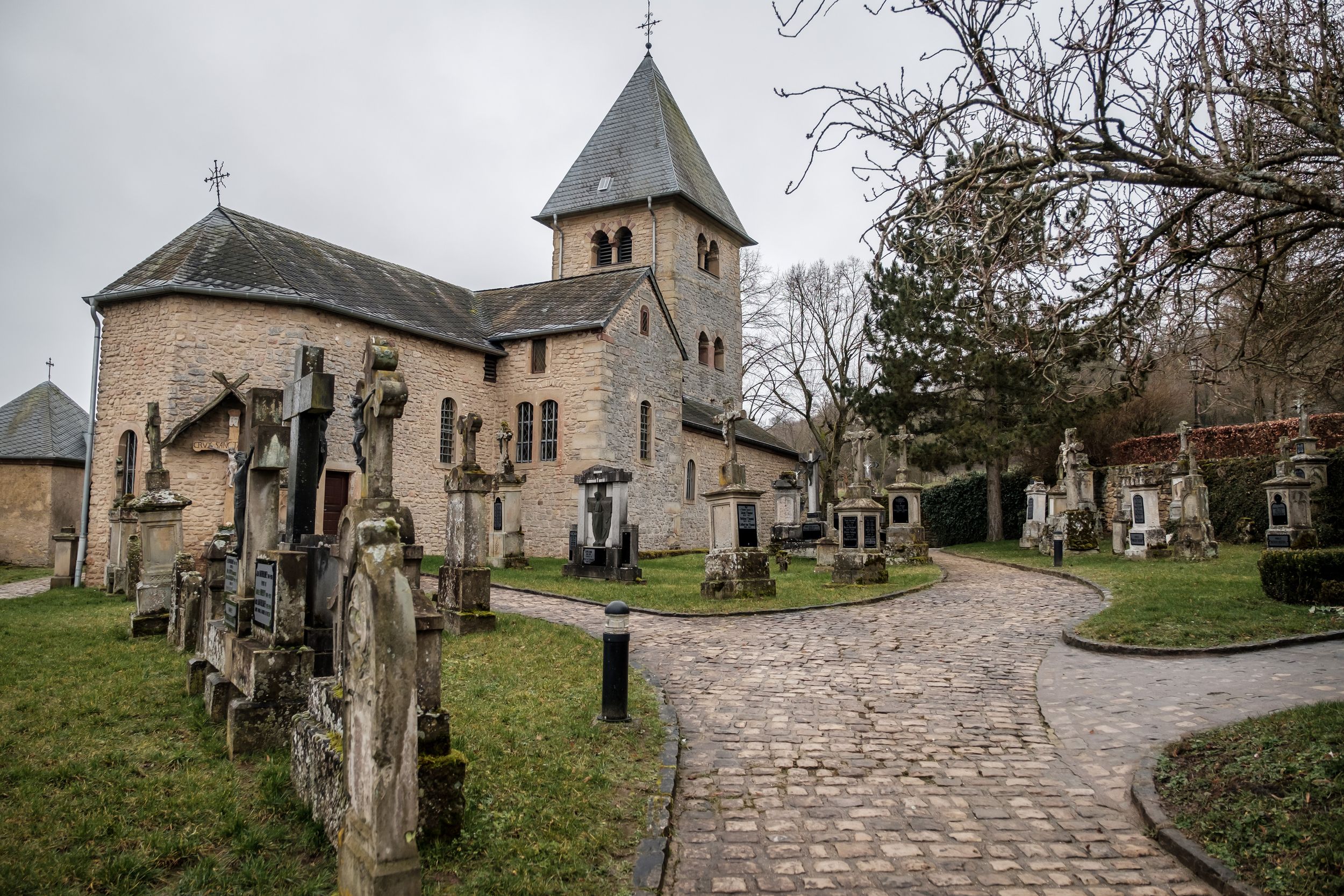 Vue de face de la Girstenklaus Chapelle