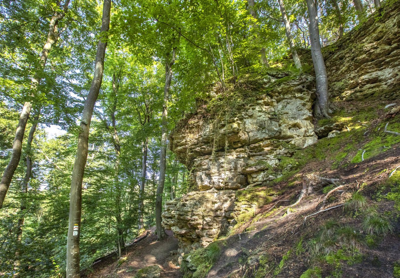 Le paysage rocheux du Noumerleeën dans la Région Mullerthal