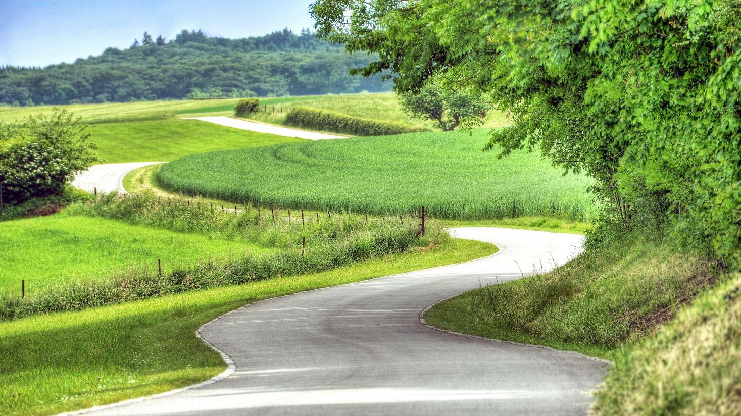 Route panoramique et tranquille dans la région de Mullerthal
