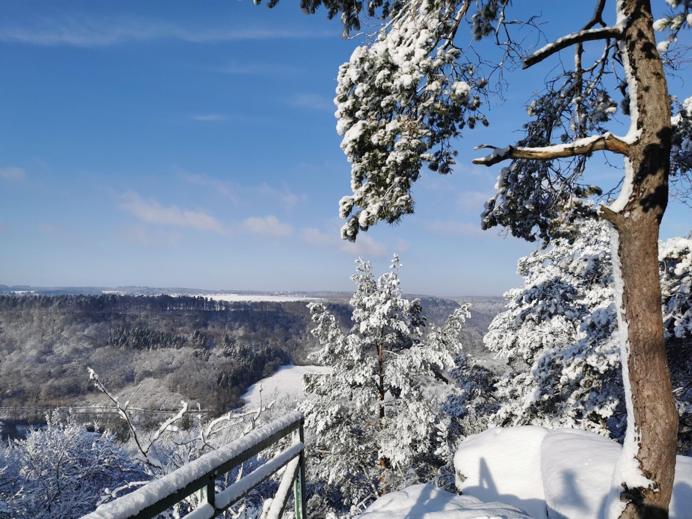 Winterzicht vanaf het Plateau Ruetsbësch in de Mullerthal Regio