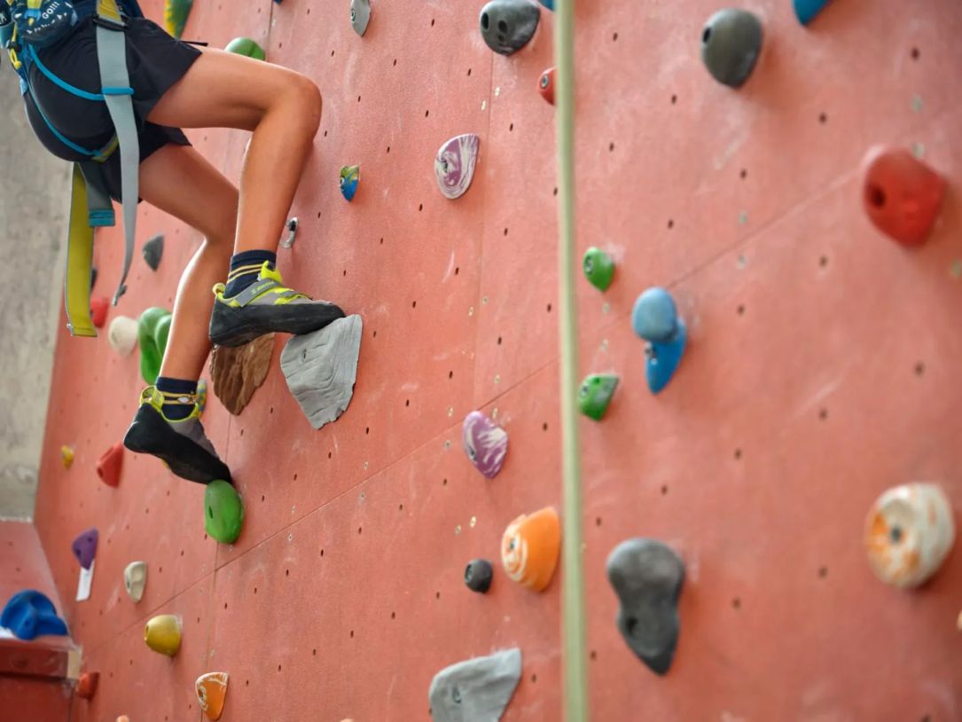 Indoor climbing at the Youth Hostel in Echternach