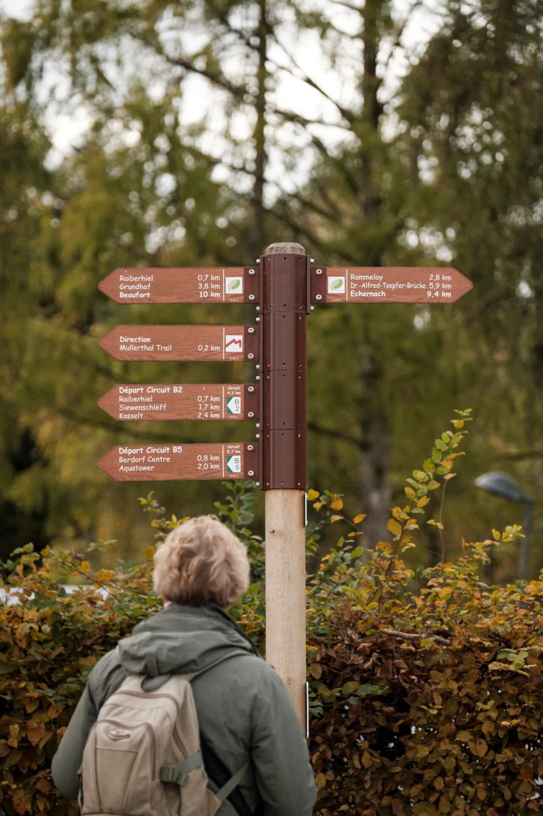 Signposts and markings in Berdorf