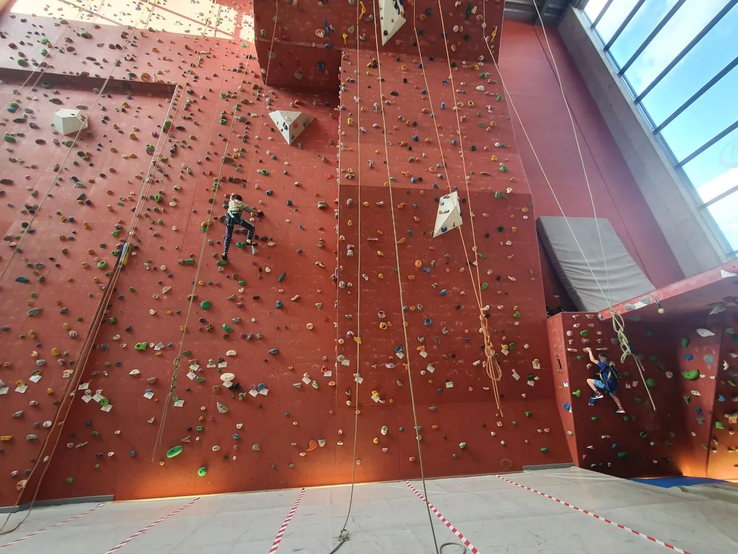 Indoor climbing at the Youth Hostel in Echternach