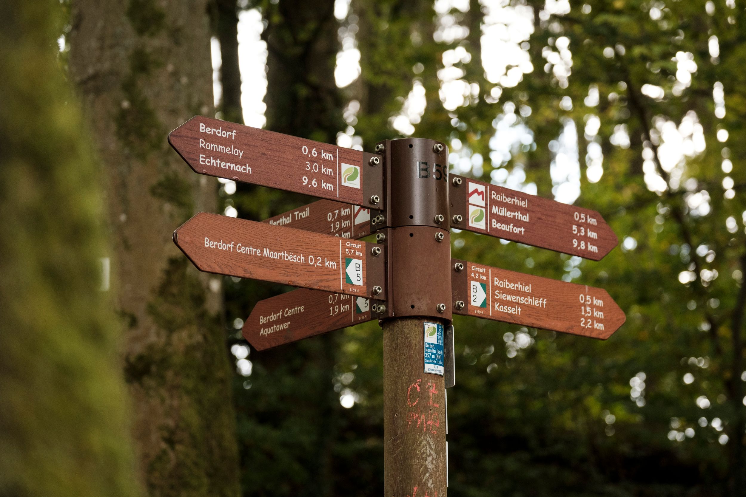 Wegweiser auf den Wanderwegen